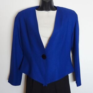 Jacqueline Ferrar Women’s Size S Blazer – Royal Blue Career Work Jacket